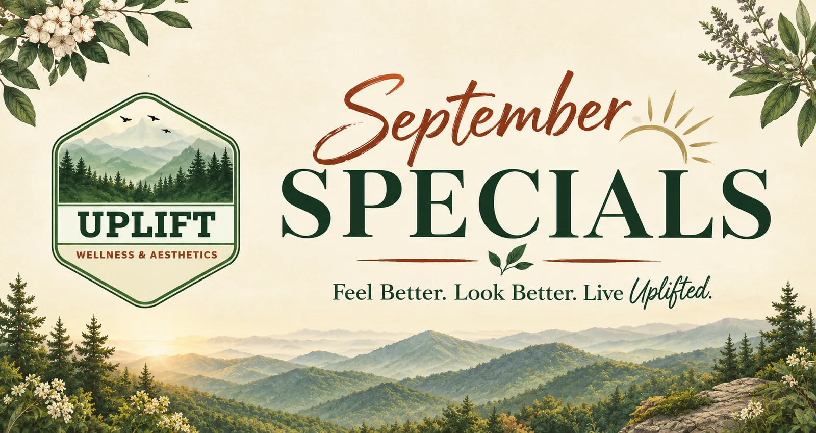 September Specials at Uplift Wellness & Aesthetics — Feel Better. Look Better. Live Uplifted.