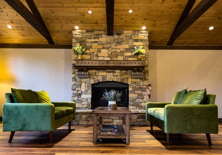 Uplift Wellness & Aesthetics waiting room in Monteagle, TN